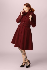 Hearts & Roses - Exclusivité Topvintage ~ Manteau évasé Anita en rouille