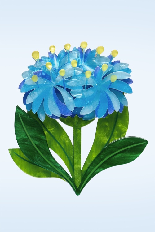Erstwilder - Blue Pincushion broche