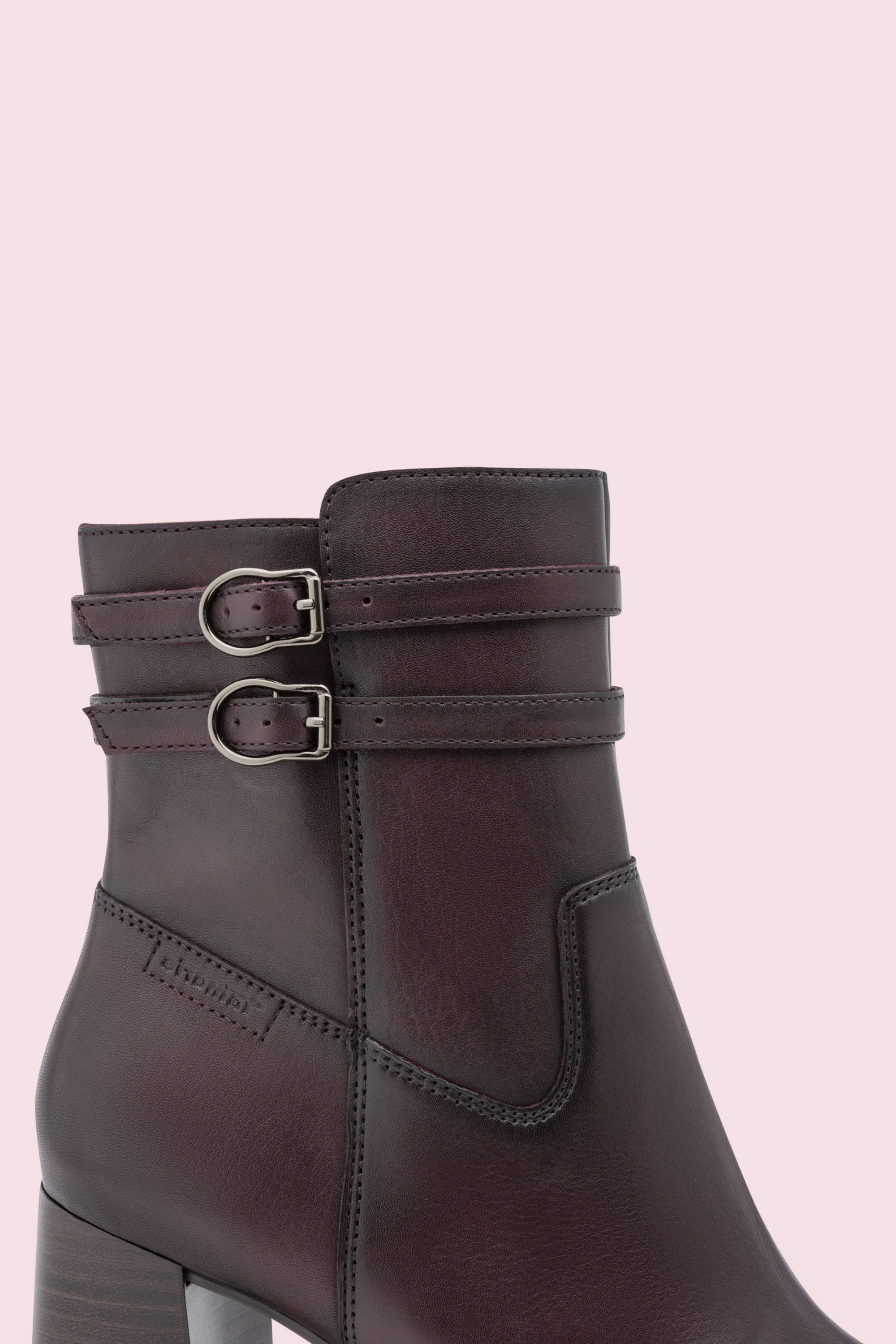 Tamaris - Bottines en cuir Lara en merlot 3