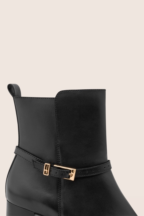 Tamaris - Bottines en cuir Reily en noir 3