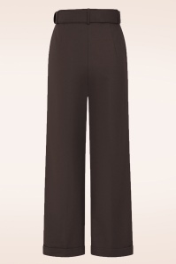 Banned Retro - Pantalon Joanna en marron 4