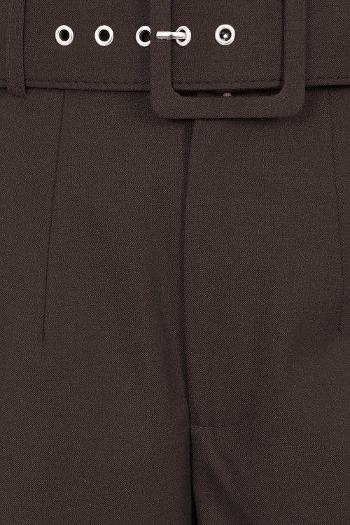 Banned Retro - Pantalon Joanna en marron 5