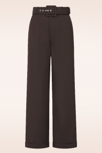 Banned Retro - Pantalon Joanna en marron 2