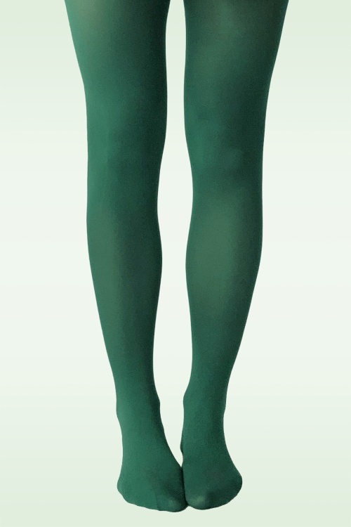 Pamela Mann - Blickdichte Strumpfhose in Regenwaldgrün
