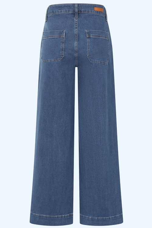 Bienvenue chez Topvintage, votre destination en ligne pour les vêtements, les chaussures et les accessoires de mode rétro ! Chez Topvintage, nous croy - Jean Eliza en bleu moyen clair 2