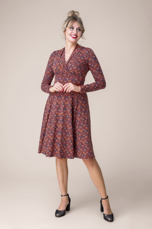 Blutsgeschwister - Shalala Tralala Kleid in Noble Brushstrokes Tapestry