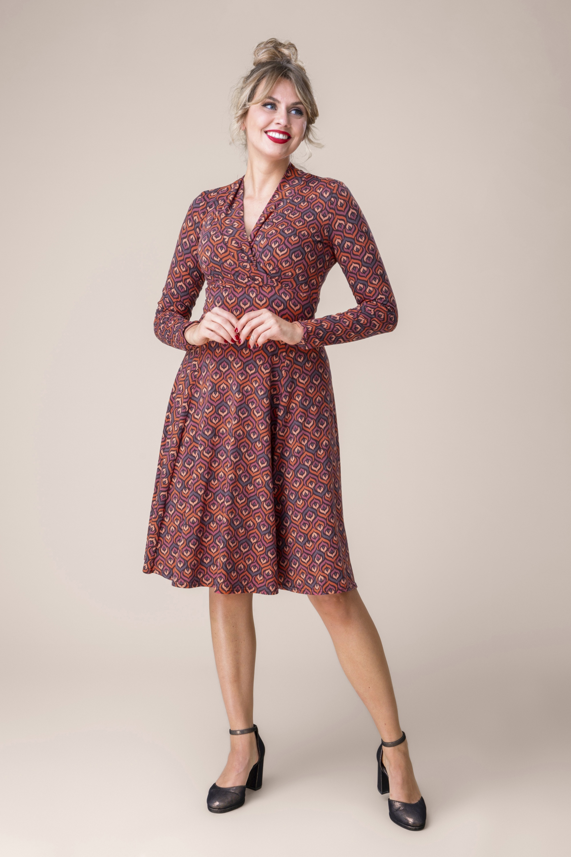 Blutsgeschwister - Shalala Tralala Kleid in Retro Glow