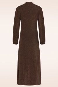 Smashed Lemon - Robe midi Afterglow en marron 6