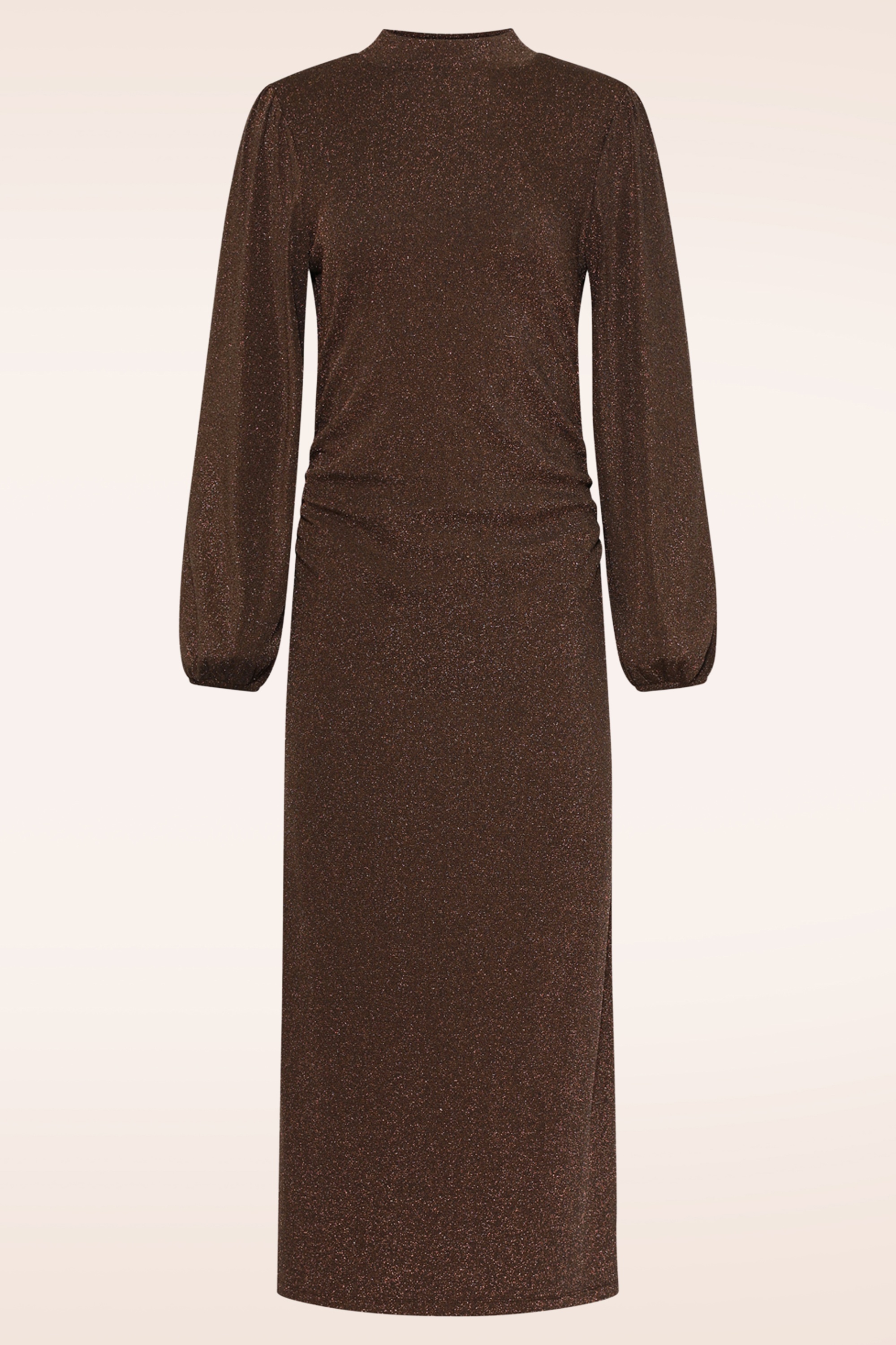 Smashed Lemon - Robe midi Afterglow en marron 2
