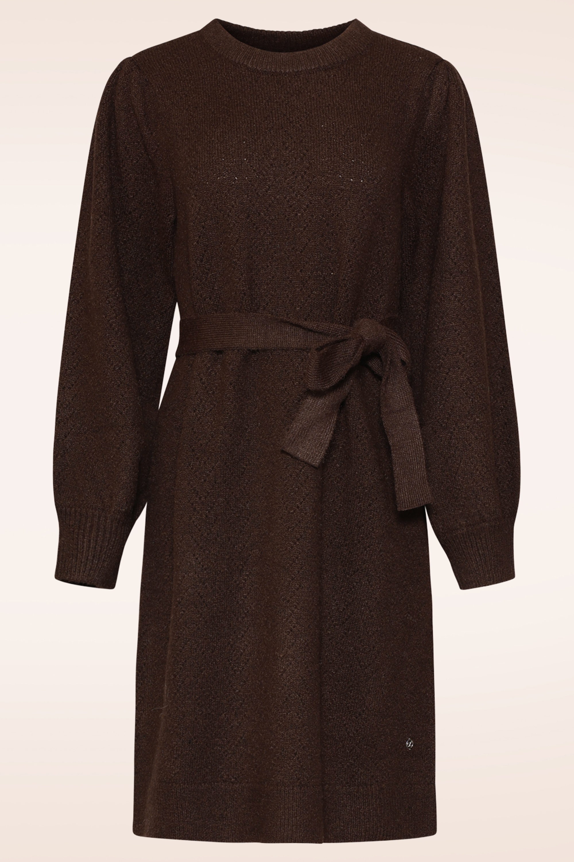 Smashed Lemon - Robe en maille Autumn Hug en marron 3