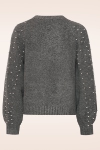 Smashed Lemon - Pearl Crush Knitted Sweater in Grey 4