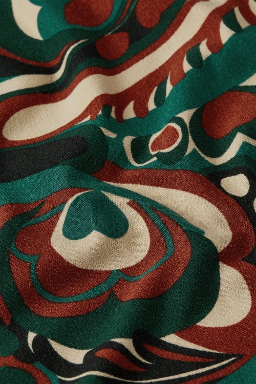 King Louie - Rollneck Maude Top in Botanical Green 4