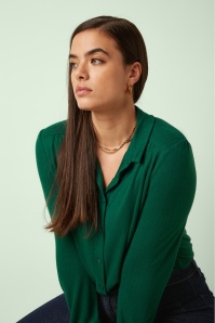 King Louie - Carina Vyne blouse in dennengroen 3