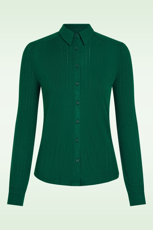 King Louie - Carina Vyne blouse in dennengroen 2