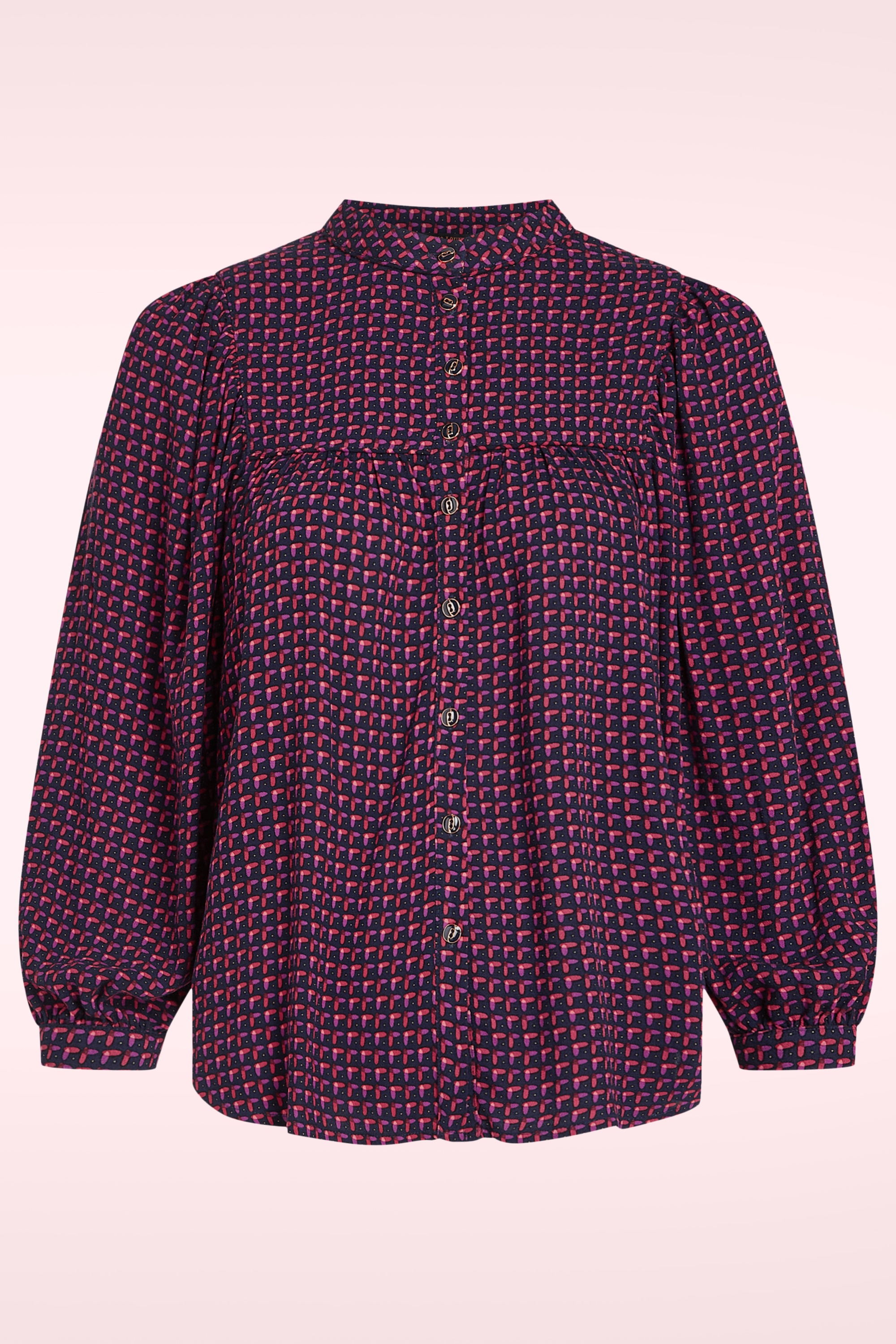 King Louie - Leslie Chartre blouse in avondblauw 2