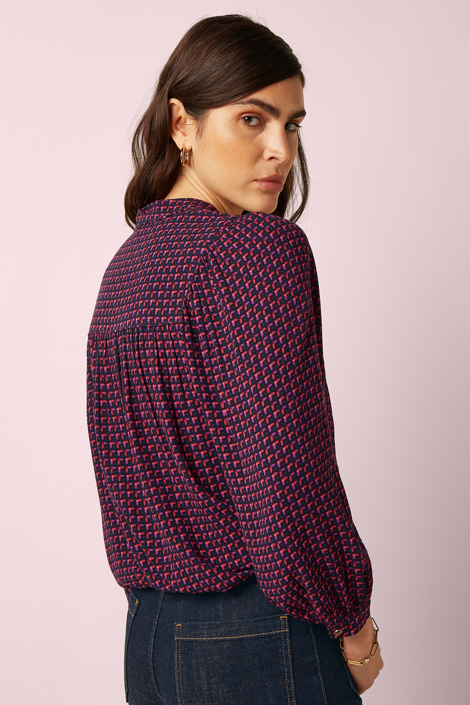 King Louie - Leslie Chartre blouse in avondblauw 5