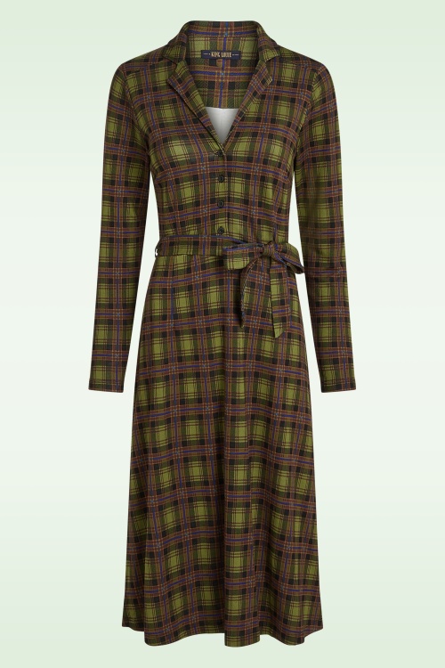 King Louie - Lola Timber Check jurk in multi 2