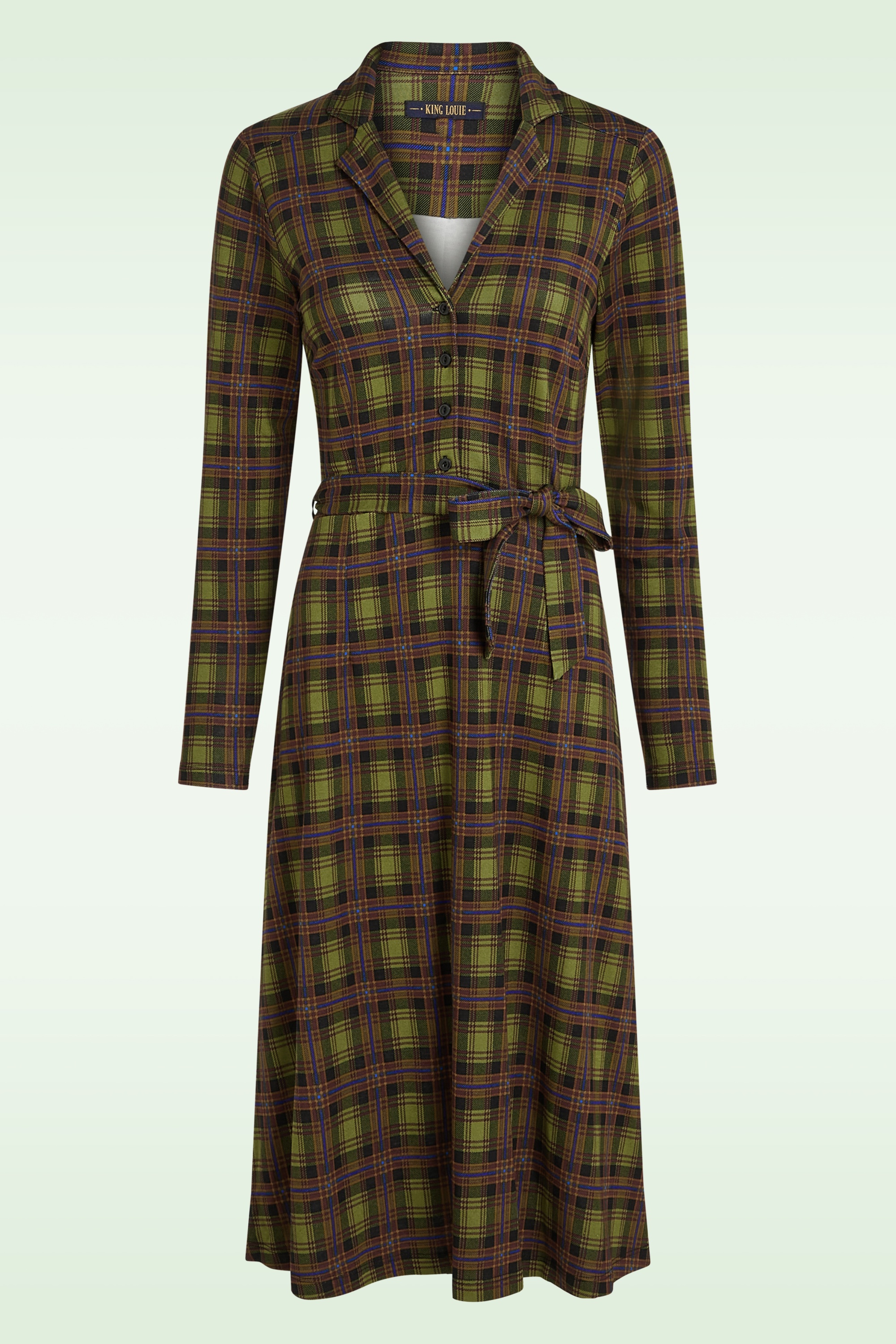 King Louie - Lola Timber Check jurk in multi 2
