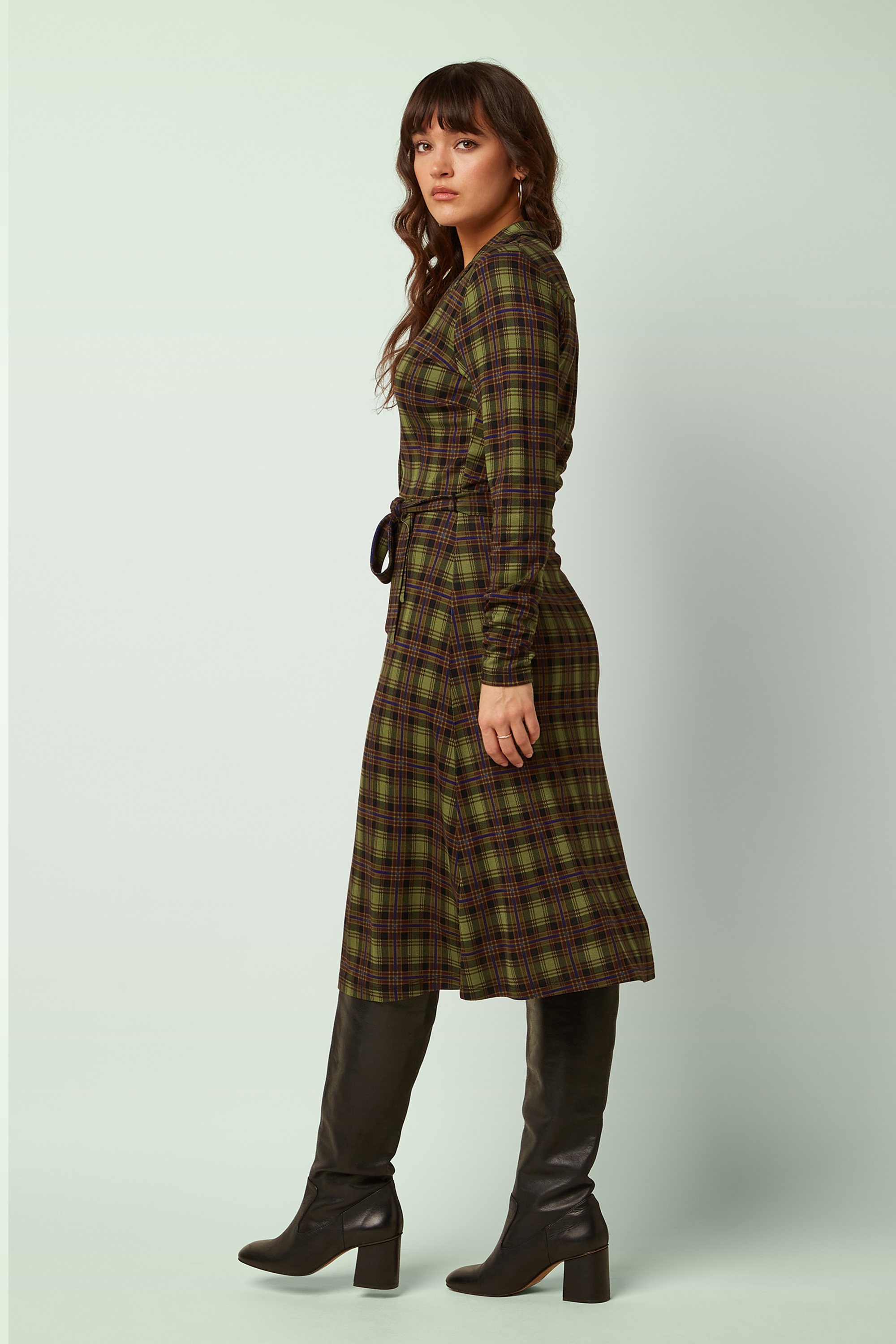 King Louie - Lola Timber Check jurk in multi 3