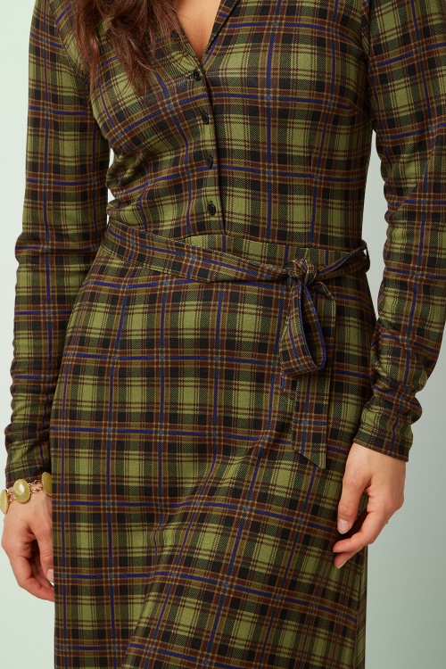 King Louie - Lola Timber Check jurk in multi 4