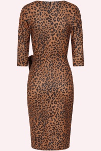 Vintage Chic for Topvintage - Topvintage exclusive ~ Mara pencil jurk in leopard 2