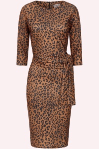Vintage Chic for Topvintage - Topvintage exclusive ~ Mara pencil jurk in leopard