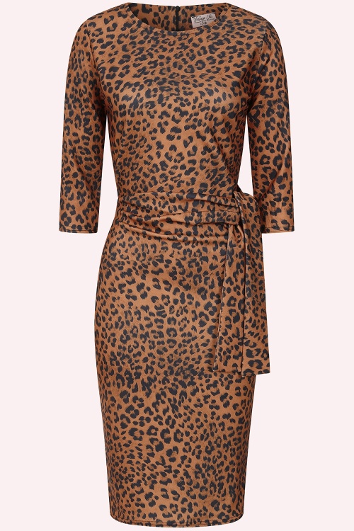 Vintage Chic for Topvintage - Topvintage exclusive ~ Mara pencil jurk in leopard
