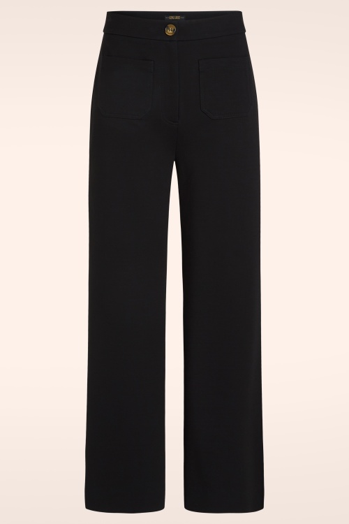 King Louie - Cinzia Pocket Uni Rodeo broek in zwart 2