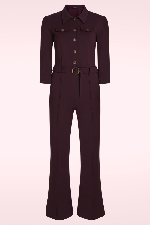 King Louie - Alexa Rodeo jumpsuit in druif rood