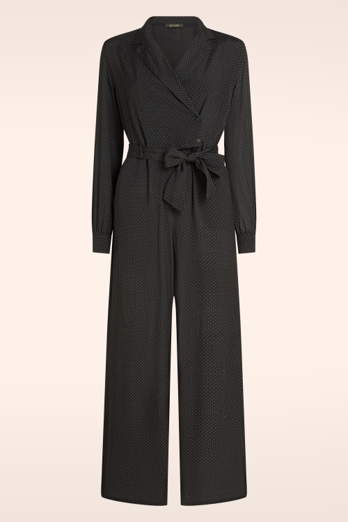 King Louie - Doris Tilly Jumpsuit in Black 2