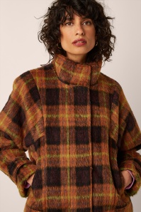 King Louie - Varna Aloha Check jacket in spicy bruin 2
