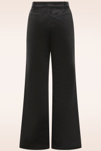 Topvintage Boutique Collection - Topvintage exclusive ~ Ebony corduroy broek in zwart 4