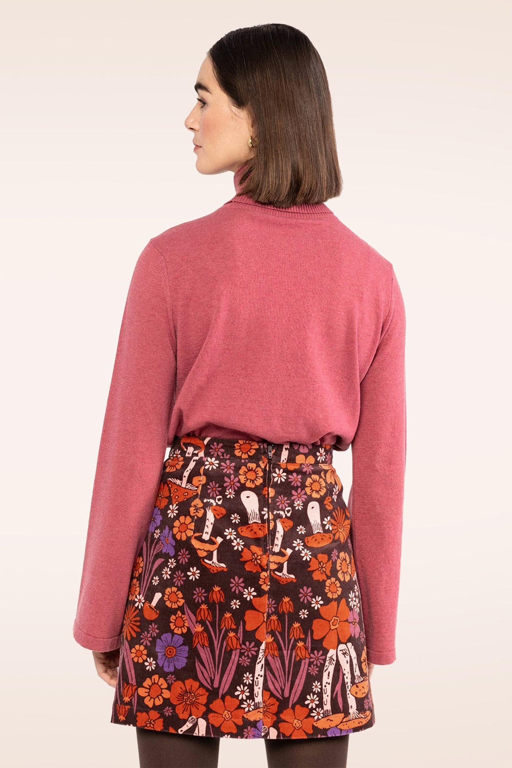 Blutsgeschwister - Dreamy Eyes corduroy rok in Vintage Heirlooms 4