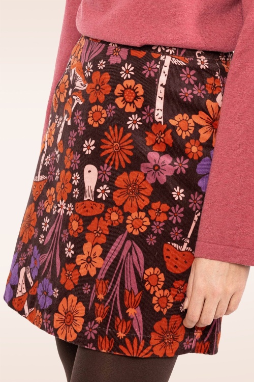Blutsgeschwister - Dreamy Eyes corduroy rok in Vintage Heirlooms 3