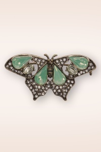 Lovely - Broche Mystical Butterfly en vert opale