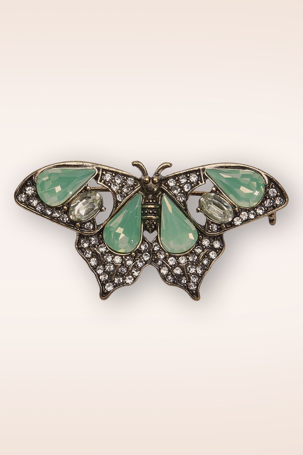 Lovely - Broche Mystical Butterfly en vert opale