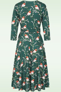 Vintage Chic for Topvintage - Topvintage exclusive ~ Caryl Robin swing jurk in groen 2
