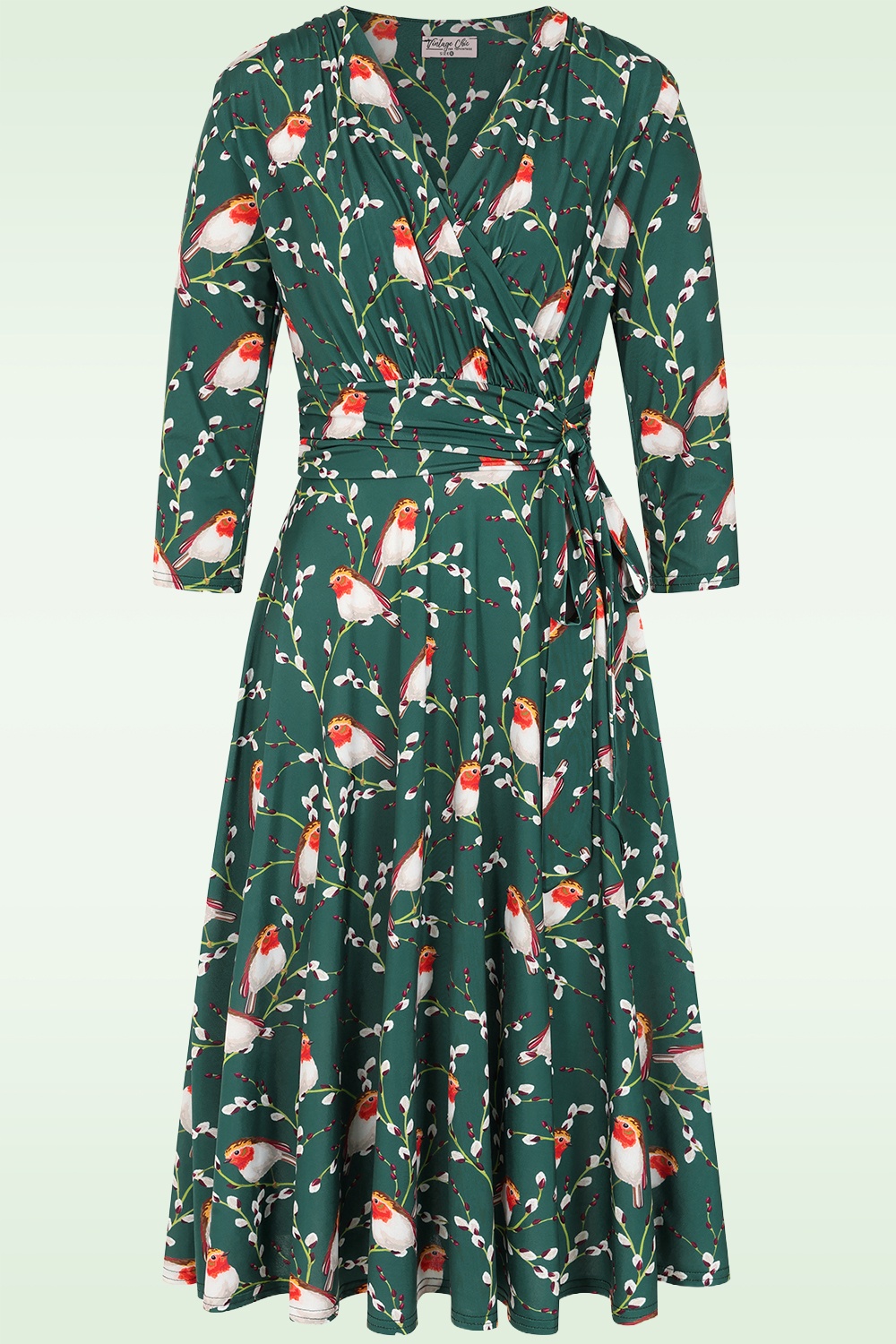Vintage Chic for Topvintage - Topvintage exclusive ~ Caryl Robin swing jurk in groen
