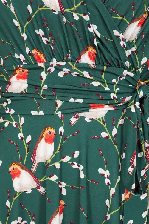 Vintage Chic for Topvintage - Topvintage exclusive ~ Caryl Robin swing jurk in groen 3