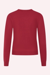Banned Retro - Angela Cat Cardigan in Red 3