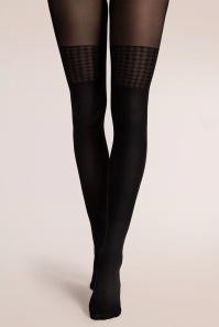 Fiorella - Pepita Tights in Black