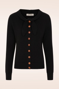 Banned Retro - Katy Knot Cardigan in Black