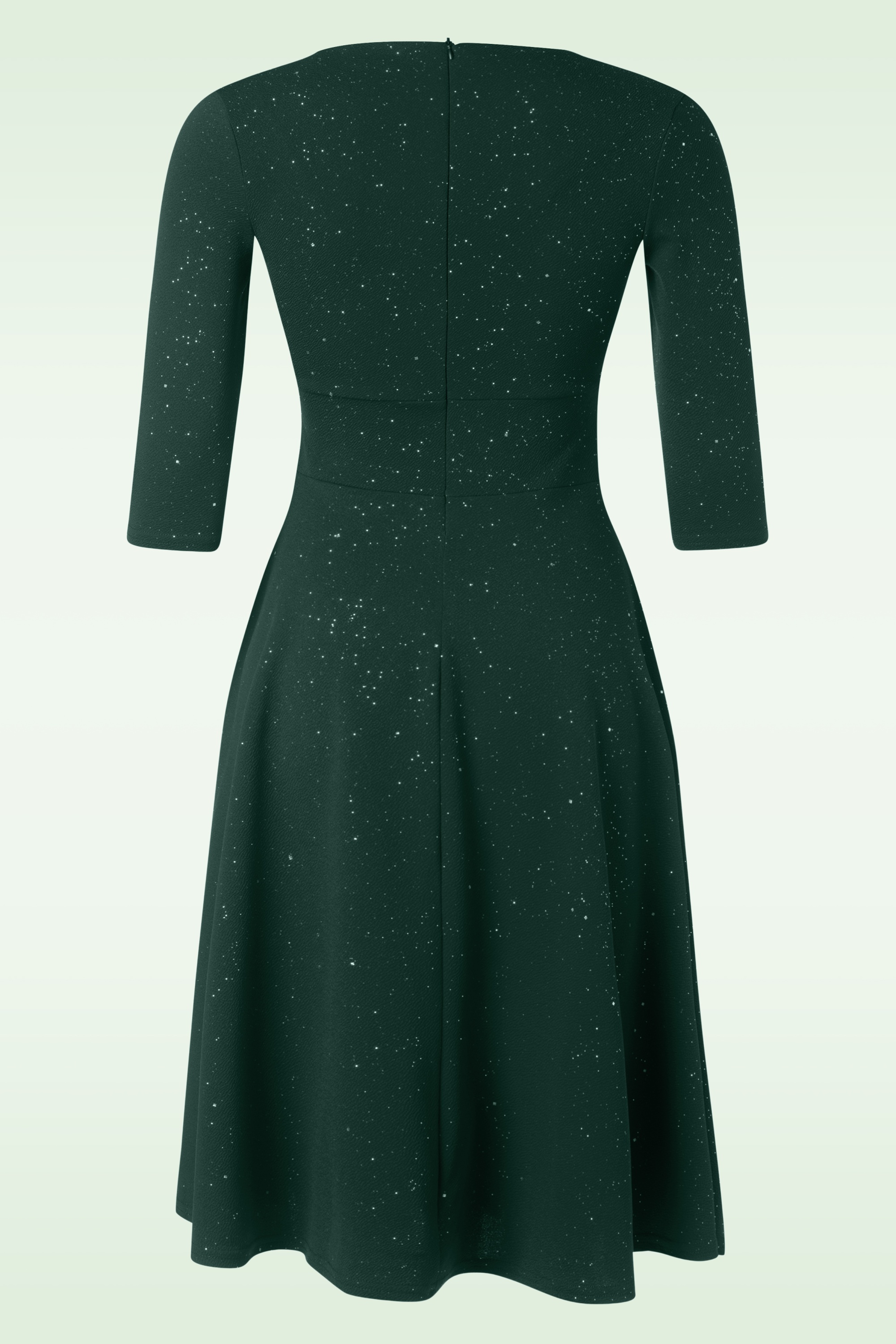 Vintage Chic for Topvintage - Topvintage exclusive ~ Glinda Glitter Swing Dress in Green 2