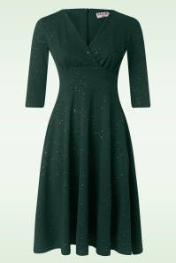 Vintage Chic for Topvintage - Topvintage exclusive ~ Glinda Glitter Swing Dress in Green
