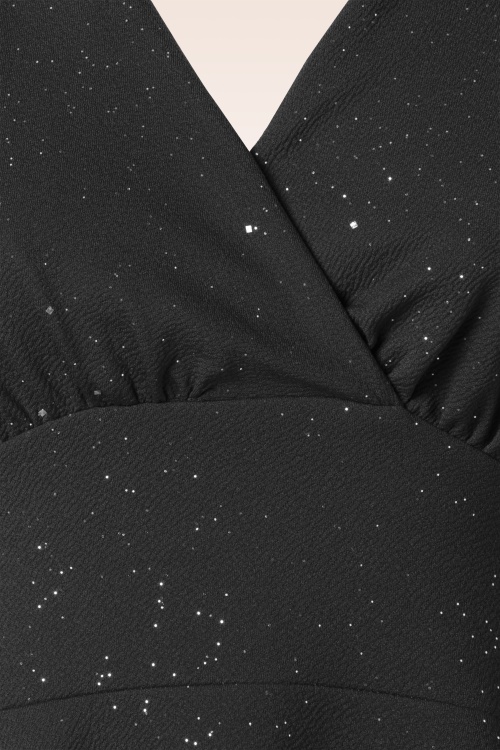 Vintage Chic for Topvintage - Topvintage exclusive ~ Glinda Glitter Swing Dress in Black 3