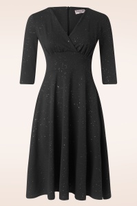 Vintage Chic for Topvintage - Topvintage exclusive ~ Glinda Glitter Swing Dress in Black