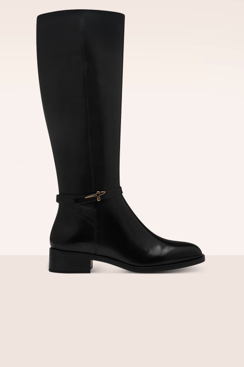 Tamaris - Lynn Leather Buckle Boots in Black