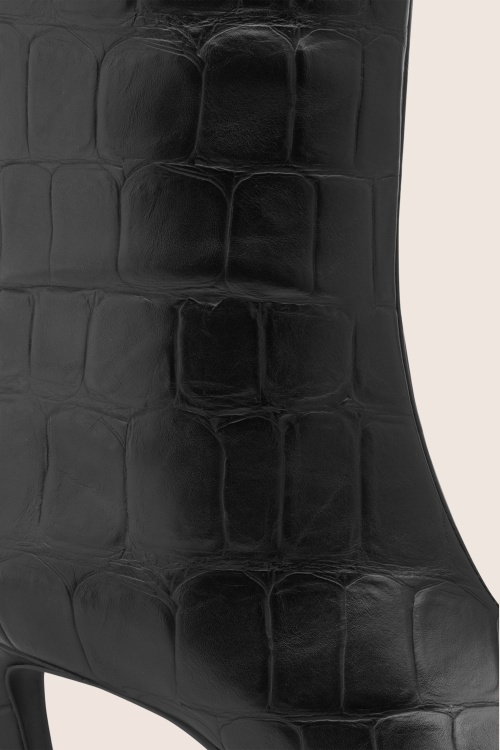 Tamaris - Cerena Croco Boots in Black 4
