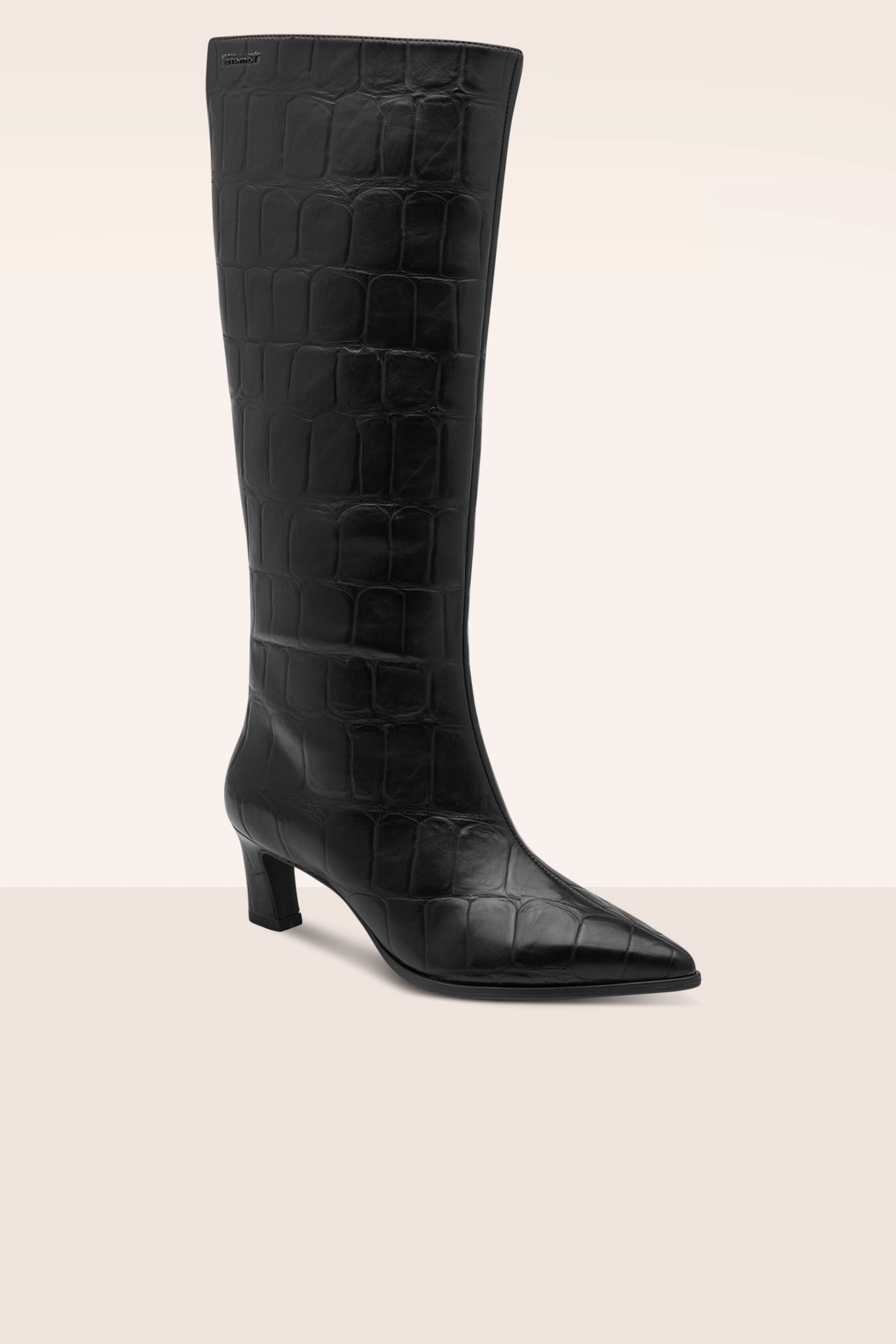 Tamaris - Cerena Croco Boots in Black 3