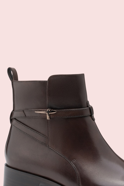 Tamaris - Natalie Leather Booties in Mahogany 3